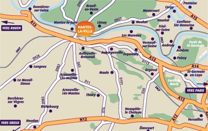 Plan de la ville de Mantes la Ville